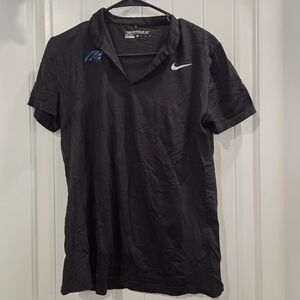 Carolina Panthers Nike Golf Black Short Sleeve Polo Shirt